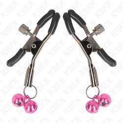 KINK PINZAS PARA PEZONES CON DOBLE CAMPANILLA ROSA 6 CM