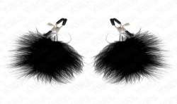 KINK PINZAS PARA PEZONES CON PLUMA NEGRO 7 CM