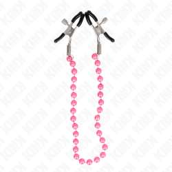 KINK PINZAS PARA PEZONES CON CADENA DE BOLAS VIOLETA 30 CM