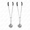 KINK PINZAS PARA PEZONES FINA CON CASCABEL PLATEADO 7 CM