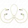 KINK PINZAS PARA PEZONES Y CLaTORIS 4 ENGANCHES AJUSTABLE DORADO