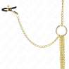 KINK PINZAS PARA PEZONES Y CLaTORIS 4 ENGANCHES AJUSTABLE DORADO
