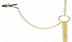 KINK PINZAS PARA PEZONES Y CLaTORIS 4 ENGANCHES AJUSTABLE DORADO