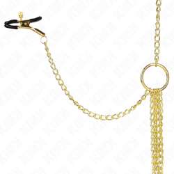 KINK PINZAS PARA PEZONES Y CLaTORIS 4 ENGANCHES AJUSTABLE DORADO