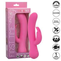 CALEXOTICS FIRST TIME VIBRADOR RABBIT RECARGABLE ROSA