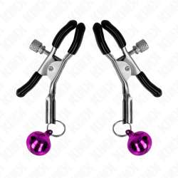 KINK PINZAS PARA PEZONES CON CAMPANILLA VIOLETA 6 CM