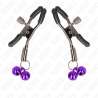 KINK PINZAS PARA PEZONES CON DOBLE CAMPANILLA VIOLETA 6 CM