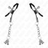 KINK PINZAS PARA PEZONES CON COLGANTE DE CAMPANA PLATEADO 6 CM