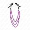 KINK PINZAS PARA PEZONES CON TRIPLE CADENA VIOLETA 20 23 28 CM