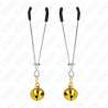KINK PINZAS PARA PEZONES FINA CON CASCABEL DORADO 7 CM