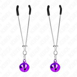 KINK PINZAS PARA PEZONES FINA CON CASCABEL VIOLETA 7 CM