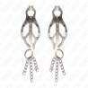 KINK PINZAS PARA PEZONES ESTILO JAPONaS CON CADENAS PLATEADO