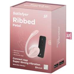 SATISFYER RIBBED PETAL ESTIMULADOR PUNTO G CONTROL REMOTO ROSA APP GRATUITA