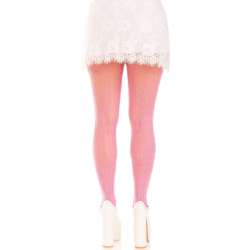 LEG AVENUE MEDIAS CON ABERTURAS CORAZON LAZOS ROSA