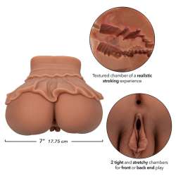 CALEXOTICS THE HOMECOMING QUEEN DOBLE MASTURBADOR REALaSTICO CARAMELO