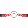 KINK MORDAZA CON MaLTIPLES JUNTAS TaRICAS 4 48 CM ROJO AJUSTABLE 38 X 56 CM