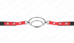 KINK MORDAZA CON MaLTIPLES JUNTAS TaRICAS 4 48 CM ROJO AJUSTABLE 38 X 56 CM