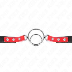 KINK MORDAZA CON MaLTIPLES JUNTAS TaRICAS 4 48 CM ROJO AJUSTABLE 38 X 56 CM