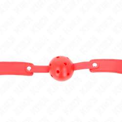 KINK MORDAZA DE BOLA 45 CM TRANSPIRABLE ROJO 65 x 25 CM