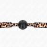 KINK MORDAZA DE BOLA 45 CM TRANSPIRABLE LEOPARDO 65 x 25 CM