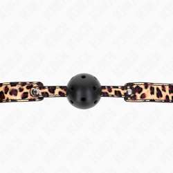 KINK MORDAZA DE BOLA 45 CM TRANSPIRABLE LEOPARDO 65 x 25 CM