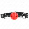 KINK MORDAZA DE BOLA 4 CM TRANSPIRABLE CON DOBLE REMACHE DE CUERO 62 x 25 CM AJUSTABLE 42 58 CM