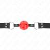 KINK MORDAZA DE BOLA 4 CM TRANSPIRABLE CON DOBLE REMACHE DE CUERO 62 x 25 CM AJUSTABLE 42 58 CM