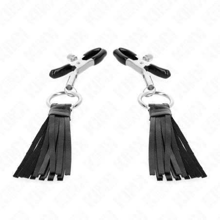 KINK PINZAS PARA PEZONES CON BORLAS DE POLIPIEL 6 CM