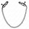 KINK PINZAS PARA PEZONES PLANAS NEGRO CON CADENA NEGRO 30 CM