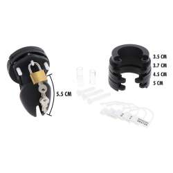 HIDDEN DESIRE EXTREME JAULA DE CASTIDAD SILICONA TALLA S NEGRO