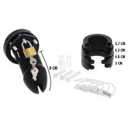 HIDDEN DESIRE EXTREME JAULA DE CASTIDAD SILICONA TALLA L NEGRO