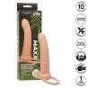 CALEXOTICS MAXX DOBLE PENETRADOR ACANALADO 10 VIBRACIONES NATURAL