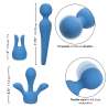 CALEXOTICS COUTURE KIT VIBRADOR WAND 10 VIBRACIONES AZUL