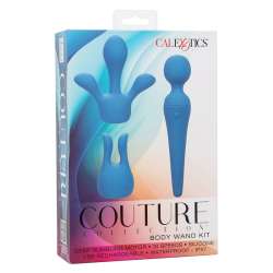 CALEXOTICS COUTURE KIT VIBRADOR WAND 10 VIBRACIONES AZUL
