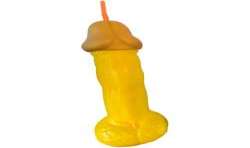 DIABLO PICANTE VASO PENE PLaSTICO AMARILLO