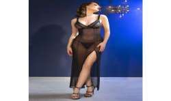 CHILIROSE CR 4723 BABYDOLL LARGO TANGA NEGRO S