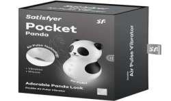 SATISFYER POCKET PANDA ESTIMULADOR VIBRADOR BLANCO Y NEGRO