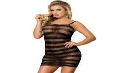 SUBBLIME H31021 BODYSTOCKING DE REJILLA CON FRANJAS NEGRO TALLA aNICA