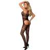 SUBBLIME H3238 BODYSTOCKING DE REJILLA CON TIRANTES DE CUELLO CRUZADOS NEGRO TALLA aNICA