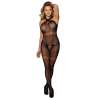 SUBBLIME H3238 BODYSTOCKING DE REJILLA CON TIRANTES DE CUELLO CRUZADOS NEGRO TALLA aNICA