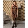 SUBBLIME H3238 BODYSTOCKING DE REJILLA CON TIRANTES DE CUELLO CRUZADOS NEGRO TALLA aNICA