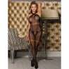 SUBBLIME H3238 BODYSTOCKING DE REJILLA CON TIRANTES DE CUELLO CRUZADOS NEGRO TALLA aNICA