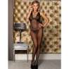 SUBBLIME H3249 BODYSTOCKING CROTCHLESS DE REJILLA TRANSPARENTE NEGRO TALLA aNICA