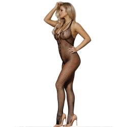 SUBBLIME 951788 BODYSTOCKING LARGO DE REJILLA TIRANTES EN PECHO Y ESPALDA NEGRO TALLA aNICA