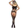 SUBBLIME 951900 BODYSTOCKING CROTCHLESS DE REJILLA CON COPA Y HOMBROS ABIERTOS NEGRO TALLA aNICA