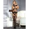 SUBBLIME 951900 BODYSTOCKING CROTCHLESS DE REJILLA CON COPA Y HOMBROS ABIERTOS NEGRO TALLA aNICA