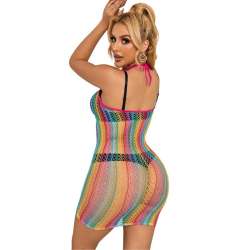 SUBBLIME 952341 BODYSTOCKING DE REJILLA ARCOIRIS TALLA aNICA