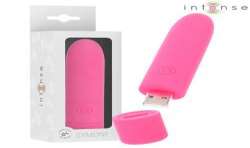 INTENSE SYMONE BALA VIBRADORA RECARGABLE POR USB 8 VIBRACIONES ROSA 10 X 22 CM