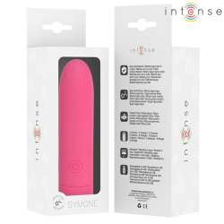 INTENSE SYMONE BALA VIBRADORA RECARGABLE POR USB 8 VIBRACIONES ROSA 10 X 22 CM