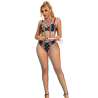 SUBBLIME 952358 BODYSTOCKING DE REJILLA CUELLO HALTER ARCOIRIS TALLA aNICA